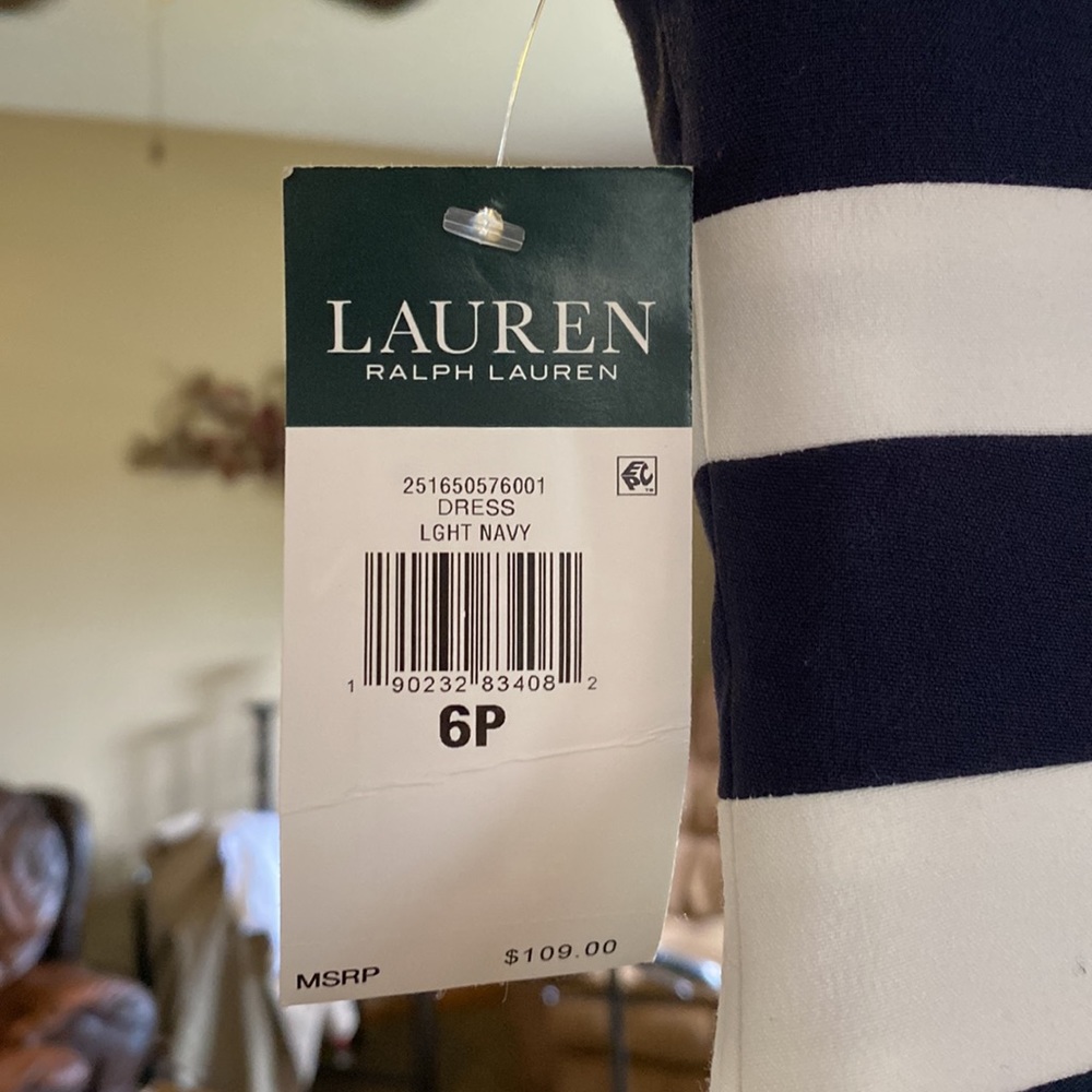 Lauren Ralph Lauren Navy and White Dress - Picture 3 of 3